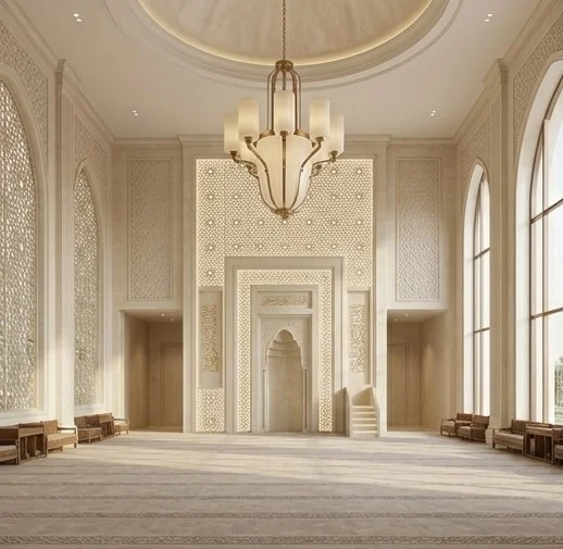 Detailed architectural facade perspective